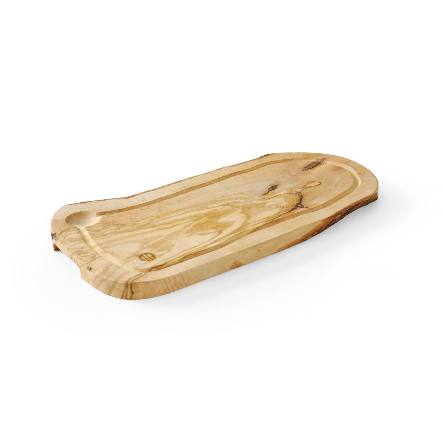 SNIJPLANK MET GROEF  300x210x18mm  OLIJFHOUT